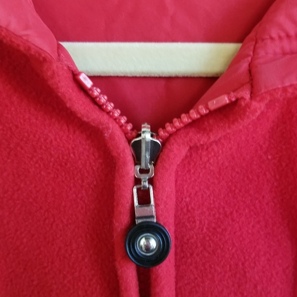 FUDA Vintage Reversable Silk Zip Up Hooded Red Jacket Sz M - Picture 9 of 13
